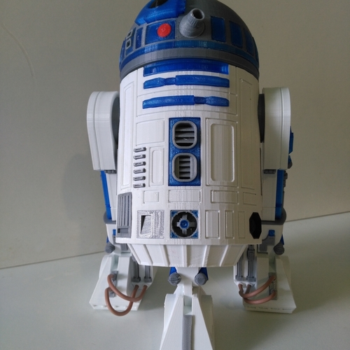 STAR WARS R2D2 detailed printable rotating openable head 3D Print 306892