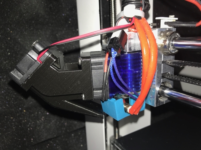 E3D V6  Fan duct and Cooling  nozzle, two separate fan. 3D Print 306905