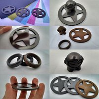 Proto-pasta Sheriff Star Badge Metal Composite Test Piece - Thumbnail 2