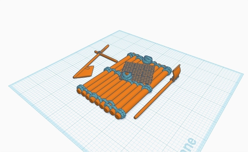 Old Twayne River Raft  3D Print 307006