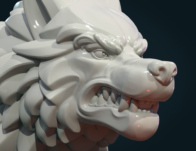 Wolf Head V 3D Print 307029