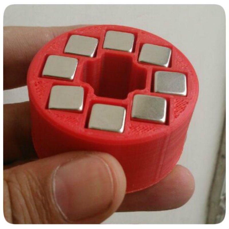 Halbach array holder for NMR spectrometer.