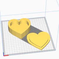 Small Heart box with love for mother day 3D Printing 308474