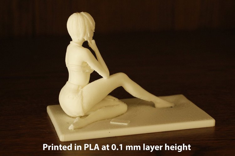 Pretty Girl Posing with IPhone 3D Print 30866