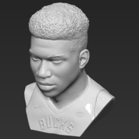 Giannis Antetokounmpo bust 3D printing ready stl obj formats - Thumbnail 11