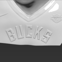 Giannis Antetokounmpo bust 3D printing ready stl obj formats - Thumbnail 19