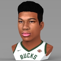 Giannis Antetokounmpo bust ready for full color 3D printing - Thumbnail 2
