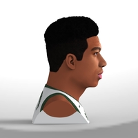 Giannis Antetokounmpo bust ready for full color 3D printing - Thumbnail 7