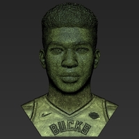 Giannis Antetokounmpo bust ready for full color 3D printing - Thumbnail 23