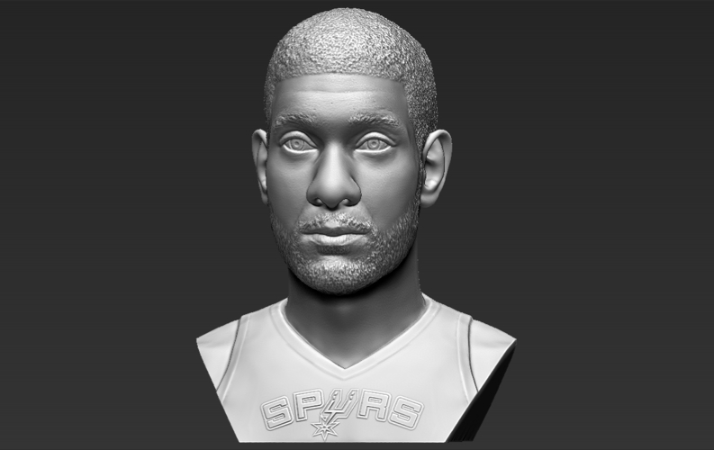 Tim Duncan bust 3D printing ready stl obj formats 3D Print 308888