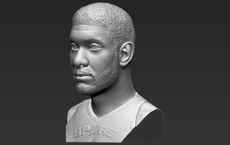 Tim Duncan bust 3D printing ready stl obj formats 3D Print 308889