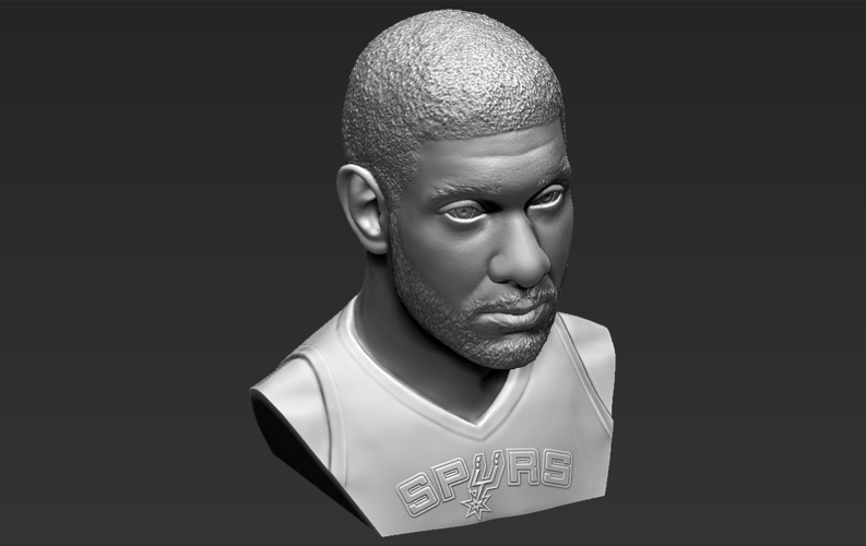 Tim Duncan bust 3D printing ready stl obj formats 3D Print 308898