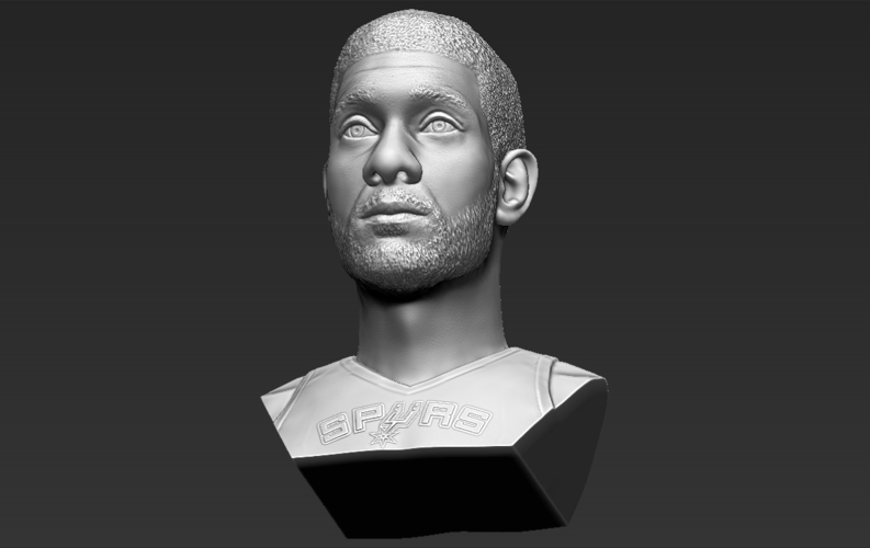 Tim Duncan bust 3D printing ready stl obj formats 3D Print 308903