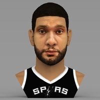 Tim Duncan bust ready for full color 3D printing - Thumbnail 1