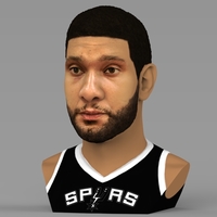 Tim Duncan bust ready for full color 3D printing - Thumbnail 2