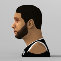Tim Duncan bust ready for full color 3D printing - Thumbnail 4