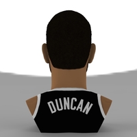 Tim Duncan bust ready for full color 3D printing - Thumbnail 6