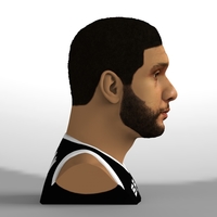 Tim Duncan bust ready for full color 3D printing - Thumbnail 7