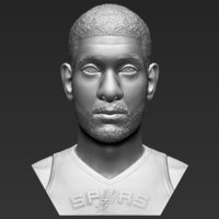 Tim Duncan bust ready for full color 3D printing - Thumbnail 11