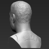 Tim Duncan bust ready for full color 3D printing - Thumbnail 15