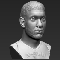 Tim Duncan bust ready for full color 3D printing - Thumbnail 20