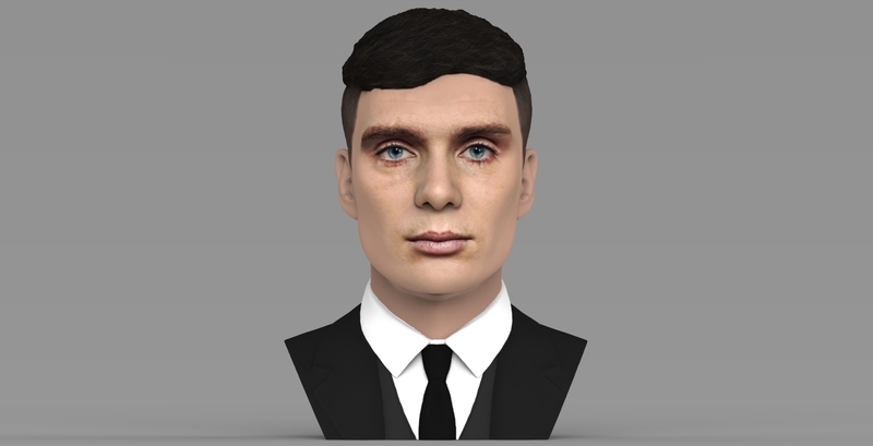 Tommy Shelby from Peaky Blinders bust for full color 3D printing