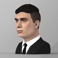 Tommy Shelby from Peaky Blinders bust for full color 3D printing - Thumbnail 3