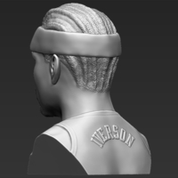Allen Iverson bust 3D printing ready stl obj formats - Thumbnail 5