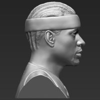 Allen Iverson bust 3D printing ready stl obj formats - Thumbnail 8