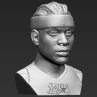 Allen Iverson bust 3D printing ready stl obj formats - Thumbnail 9
