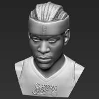 Allen Iverson bust 3D printing ready stl obj formats - Thumbnail 12
