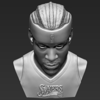 Allen Iverson bust 3D printing ready stl obj formats - Thumbnail 13