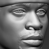 Allen Iverson bust 3D printing ready stl obj formats - Thumbnail 16