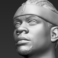 Allen Iverson bust 3D printing ready stl obj formats - Thumbnail 18