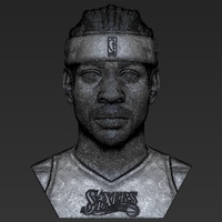 Allen Iverson bust 3D printing ready stl obj formats - Thumbnail 22