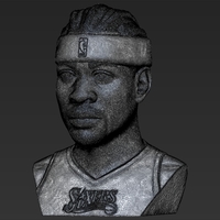 Allen Iverson bust 3D printing ready stl obj formats - Thumbnail 23