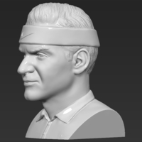 Roger Federer bust 3D printing ready stl obj formats - Thumbnail 3