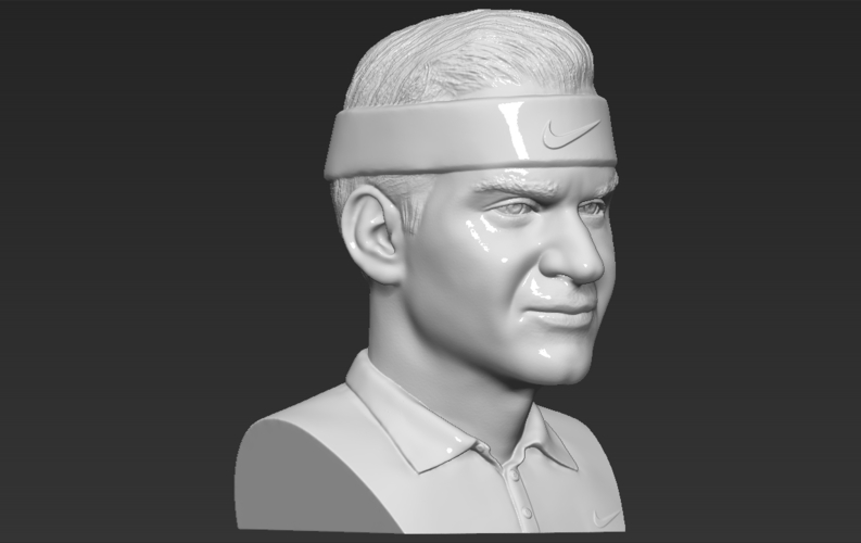 Roger Federer bust 3D printing ready stl obj formats 3D Print 309117