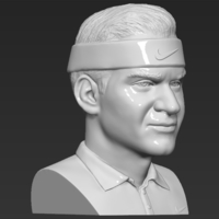 Roger Federer bust 3D printing ready stl obj formats - Thumbnail 9