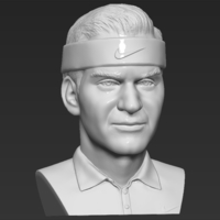 Roger Federer bust 3D printing ready stl obj formats - Thumbnail 10