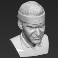 Roger Federer bust 3D printing ready stl obj formats - Thumbnail 11