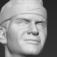 Roger Federer bust 3D printing ready stl obj formats - Thumbnail 18