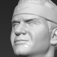 Roger Federer bust 3D printing ready stl obj formats - Thumbnail 19