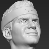 Roger Federer bust 3D printing ready stl obj formats - Thumbnail 20