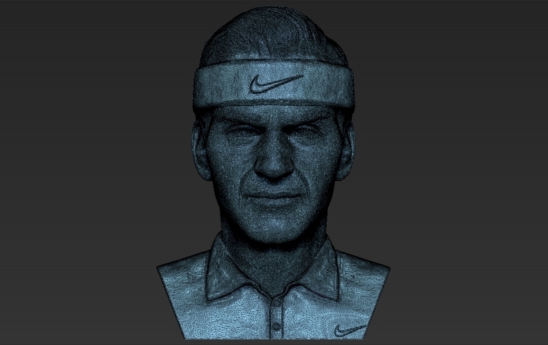 Roger Federer bust 3D printing ready stl obj formats 3D Print 309131