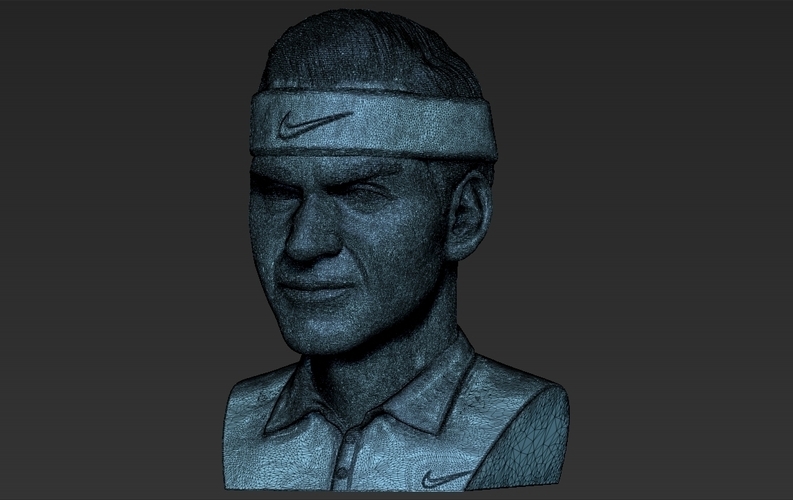 Roger Federer bust 3D printing ready stl obj formats 3D Print 309132