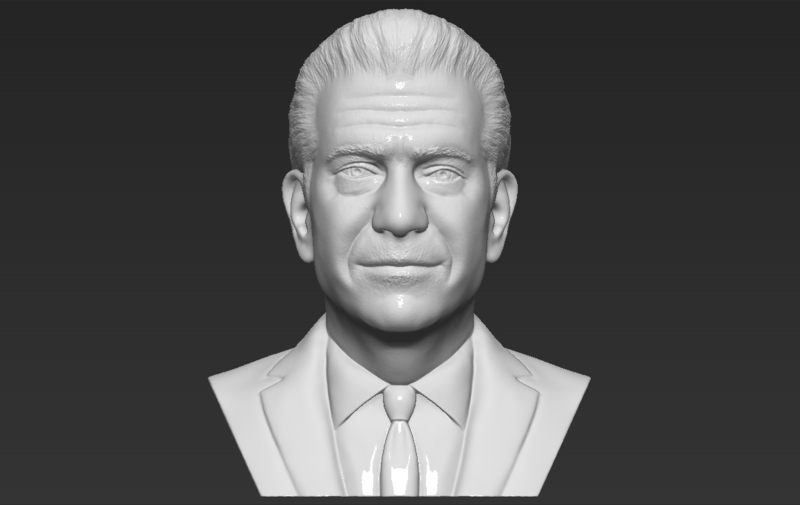 Mel Gibson bust 3D printing ready stl obj formats