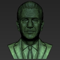 Mel Gibson bust 3D printing ready stl obj formats - Thumbnail 22