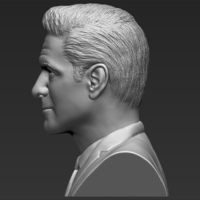 George Clooney bust 3D printing ready stl obj formats - Thumbnail 4