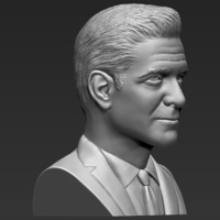 George Clooney bust 3D printing ready stl obj formats - Thumbnail 9